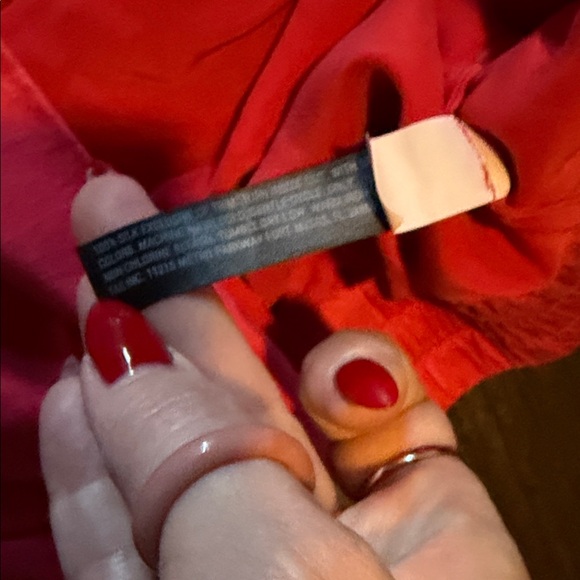 Soma Red SILK Pajama Set - Picture 4 of 5